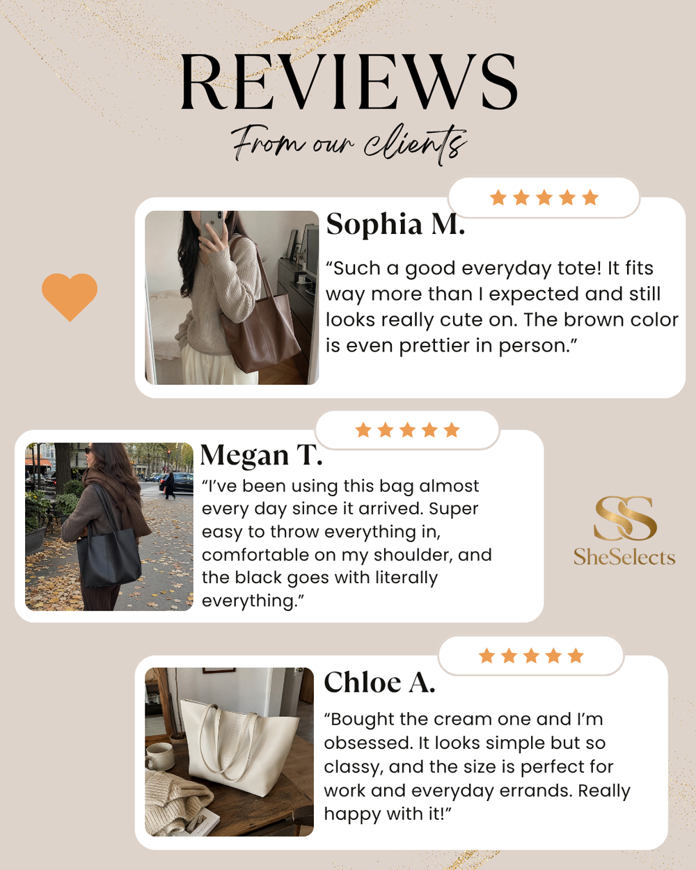 Large Vegan Leather Tote Bag, Soft Everyday Work Shoulder Purse for Women