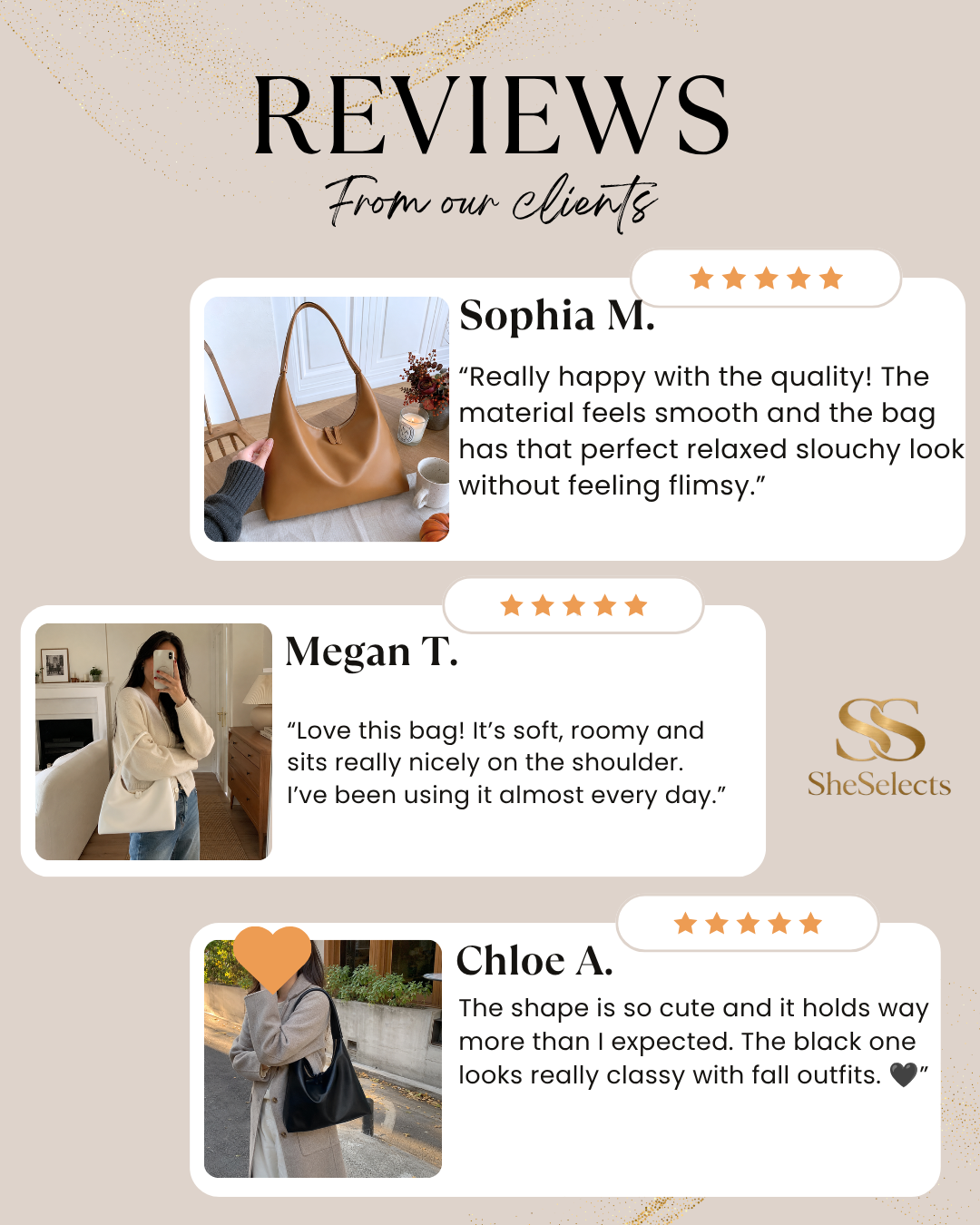 Soft Vegan Leather Hobo Bag, Minimalist Zipper Shoulder Purse for Women
