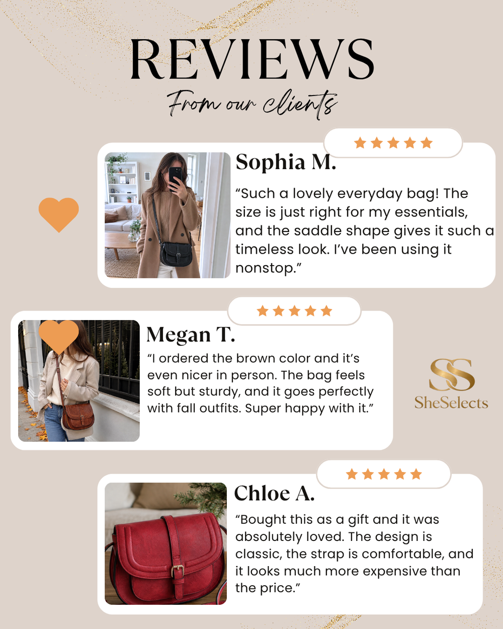 Vintage Vegan Leather Saddle Bag, Retro Crossbody Purse in Multiple Colors and Sizes
