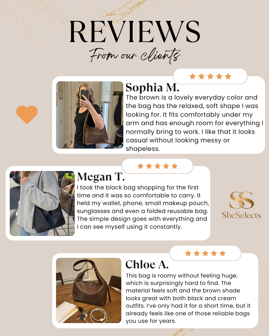 Soft Vegan Leather Hobo Bag, Large Everyday Shoulder Purse for Women