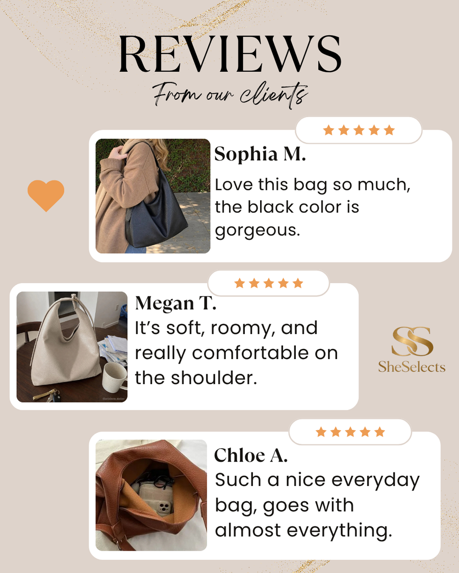 Large Vegan Leather Hobo Bag, Soft Slouchy Shoulder Tote for Women