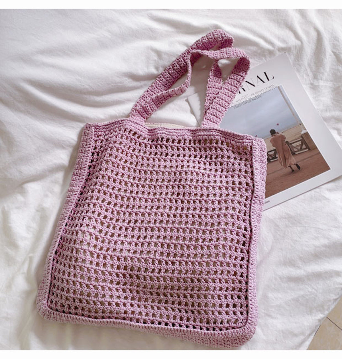Women’s Handmade Crochet Large Fishnet Tote for Boho Everyday Style & Gifts