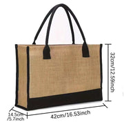 Jute Beach Bag for Women, Lightweight Summer Vacation Purse, styled as a SheSelects summer accessory