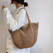 Straw Beach Bag for Women, Lightweight Summer Vacation Purse