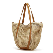 Straw Beach Bag for Women, Lightweight Summer Vacation Purse