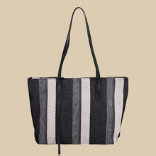 Black Raffia Summer Bag for Women, Natural Summer Vacation Purse