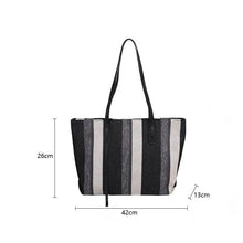 Black Raffia Summer Bag for Women, Natural Summer Vacation Purse