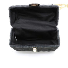 Black Wicker Summer Bag for Women, Natural Summer Vacation Purse