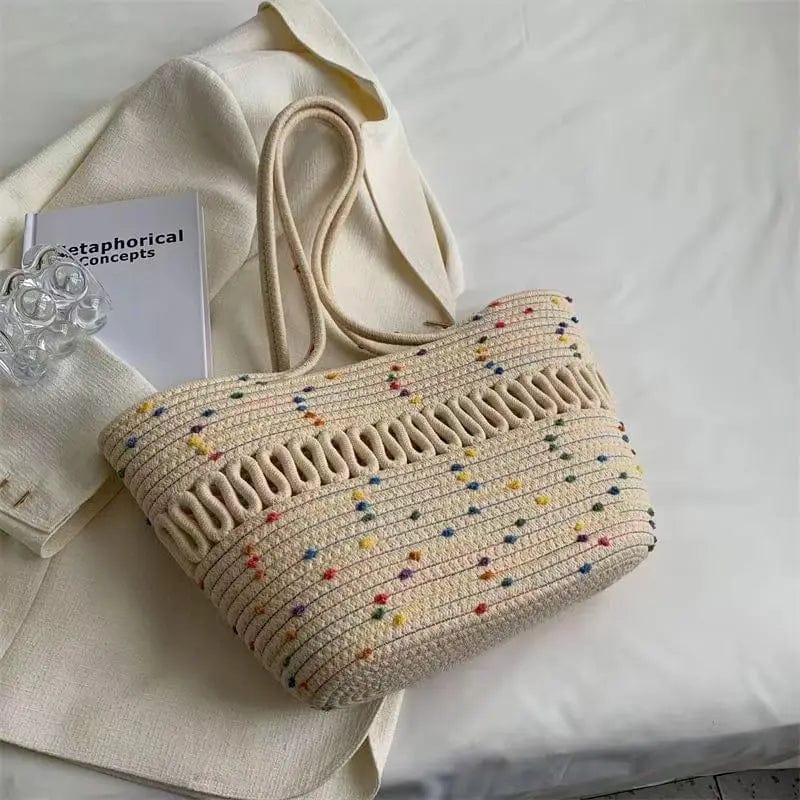 Straw Summer Bag for Women, Natural Summer Vacation Purse, styled as a SheSelects summer accessory