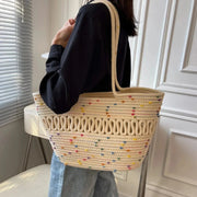 Straw Summer Bag for Women, Natural Summer Vacation Purse, styled as a SheSelects summer accessory