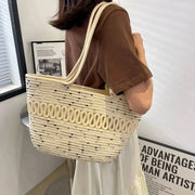 Straw Summer Bag for Women, Natural Summer Vacation Purse, styled as a SheSelects summer accessory