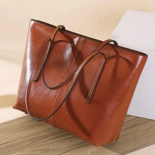 Brown Vegan Leather Tote Bag for Women, Soft Everyday Shoulder Purse