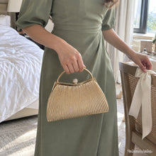 Celestine Crystal Pleated Evening Bag for Bridesmaids