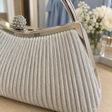 Celestine Crystal Pleated Evening Bag for Bridesmaids