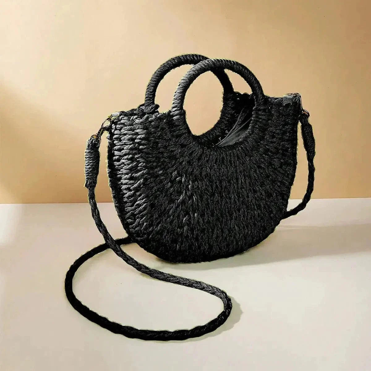 Straw Summer Bag for Women, Natural Summer Vacation Purse in Hot Pink, styled as a SheSelects summer accessory