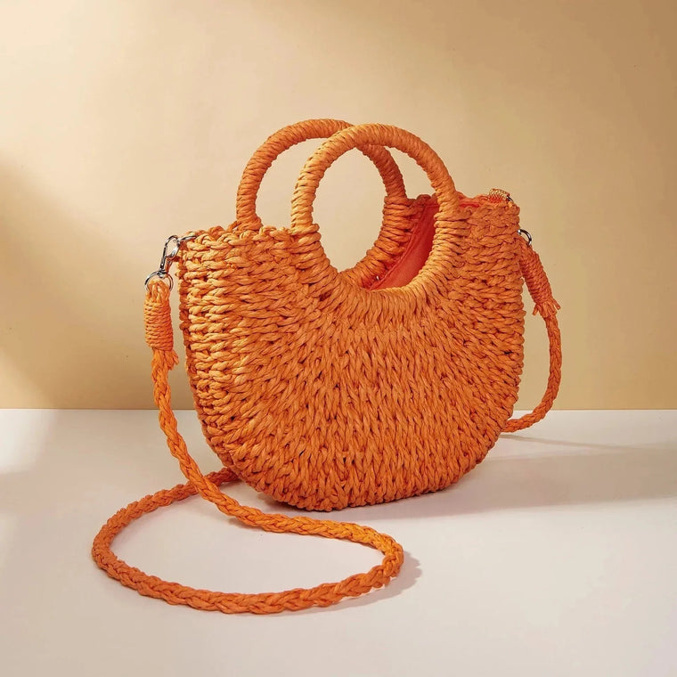 Straw Summer Bag for Women, Natural Summer Vacation Purse