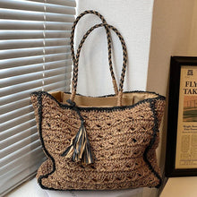 Crochet Handbag for Women, Natural Woven Summer Purse