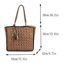 Crochet Handbag for Women, Natural Woven Summer Purse