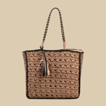 Crochet Handbag for Women, Natural Woven Summer Purse