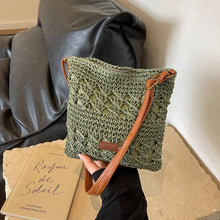 Crochet Crossbody Bag for Women, Woven Summer Purse with Easy Strap