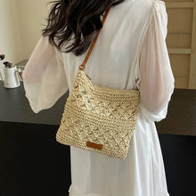 Crochet Crossbody Bag for Women, Woven Summer Purse with Easy Strap