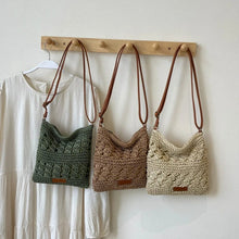 Crochet Crossbody Bag for Women, Woven Summer Purse with Easy Strap