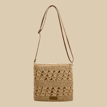 Crochet Crossbody Bag for Women, Woven Summer Purse with Easy Strap