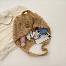 Crochet Tote Bag for Women, Woven Summer Beach and Vacation Purse