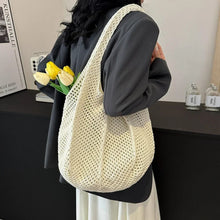 Crochet Tote Bag for Women, Woven Summer Beach and Vacation Purse