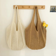 Crochet Tote Bag for Women, Woven Summer Beach and Vacation Purse