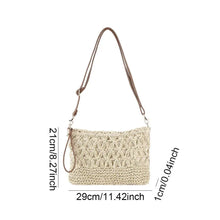 Crochet Crossbody Bag for Women, Woven Summer Purse with Easy Strap