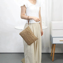Crochet Crossbody Bag for Women, Woven Summer Purse with Easy Strap