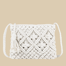 Crochet Shoulder Bag for Women, Natural Woven Summer Purse