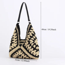 Crochet Tote Bag for Women, Woven Summer Beach and Vacation Purse