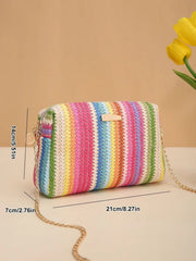Straw Summer Bag for Women, Natural Summer Vacation Purse in Green, styled as a SheSelects summer accessory