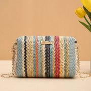 Straw Summer Bag for Women, Natural Summer Vacation Purse in Green, styled as a SheSelects summer accessory