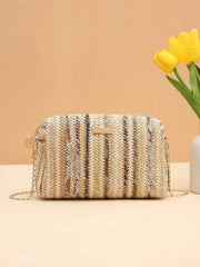 Straw Summer Bag for Women, Natural Summer Vacation Purse in Green, styled as a SheSelects summer accessory