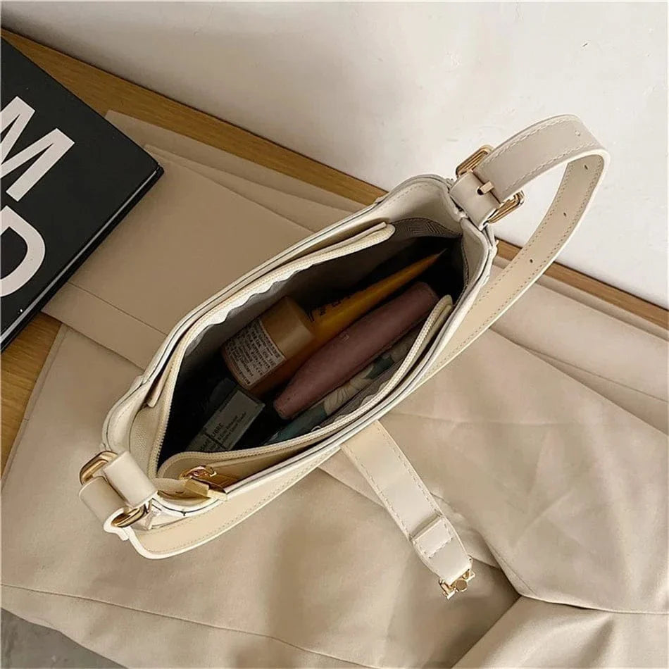 Vegan Leather Handbag for Women, Everyday City Purse in Light Brown, styled as a SheSelects summer accessory