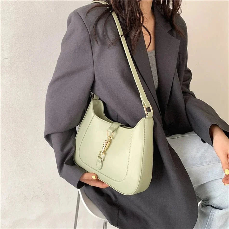 Vegan Leather Handbag for Women, Everyday City Purse in Light Brown, styled as a SheSelects summer accessory