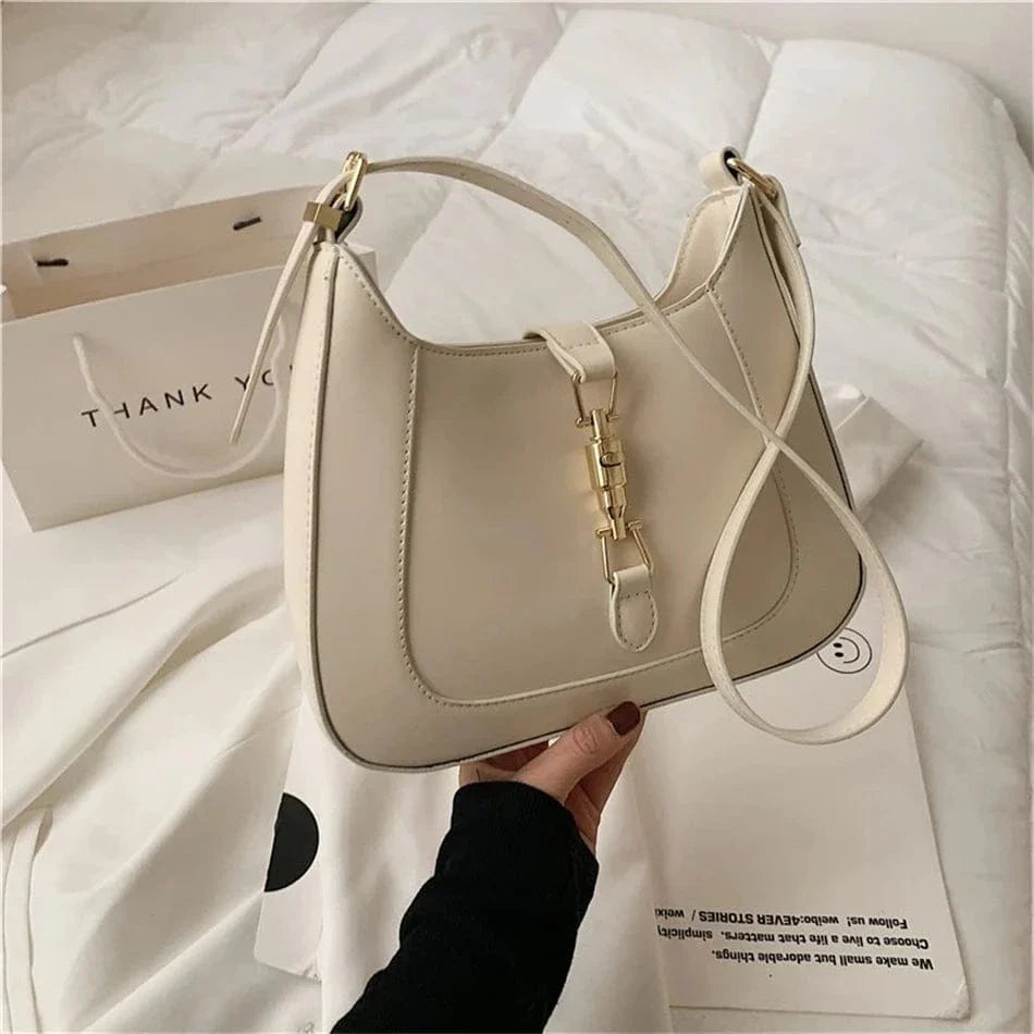 Vegan Leather Handbag for Women, Everyday City Purse in Light Brown, styled as a SheSelects summer accessory