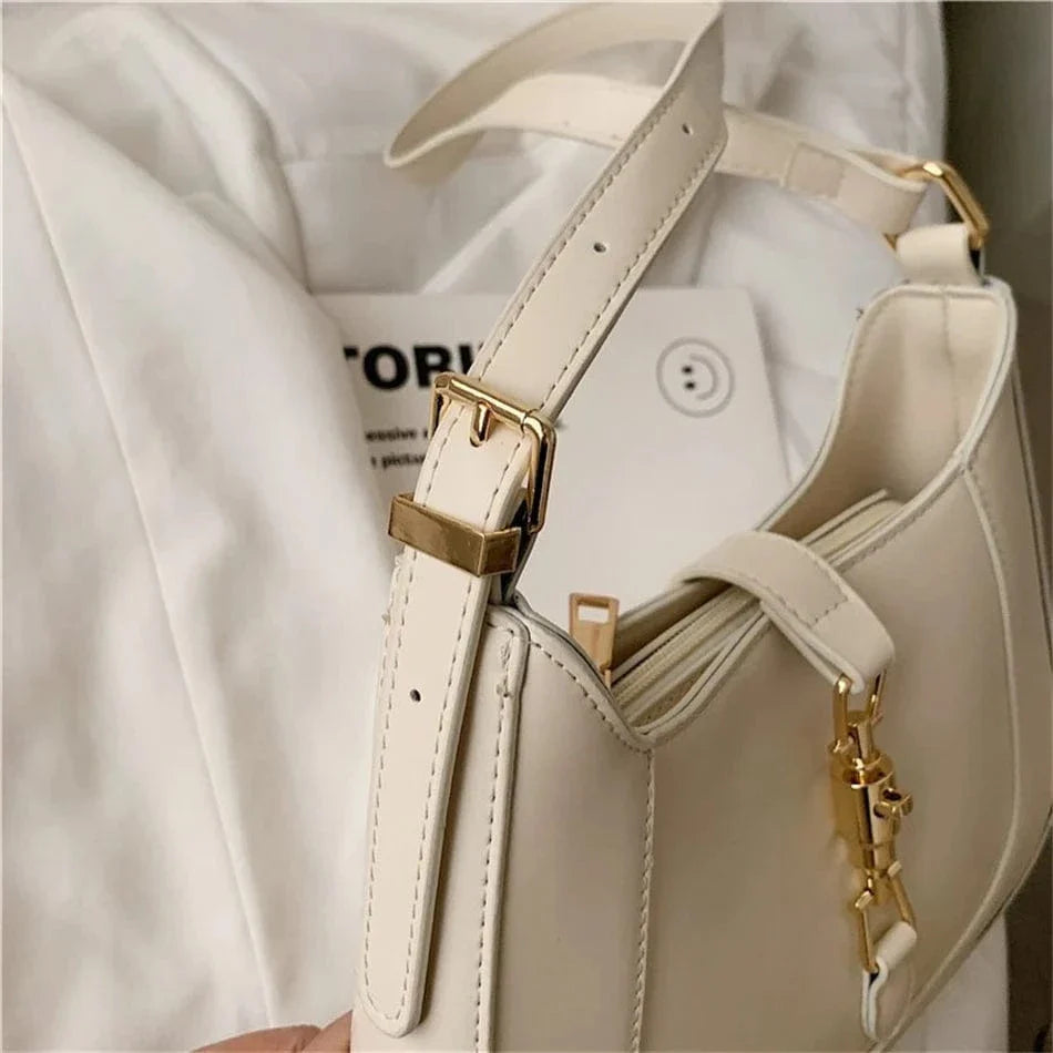 Vegan Leather Handbag for Women, Everyday City Purse in Light Brown, styled as a SheSelects summer accessory