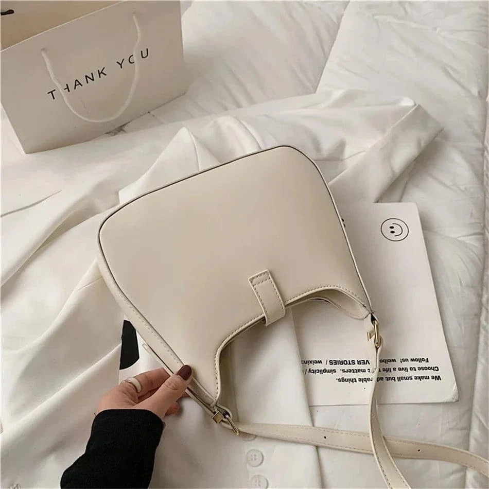 Vegan Leather Handbag for Women, Everyday City Purse in Light Brown, styled as a SheSelects summer accessory