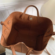Vegan Leather Tote Bag for Women, Soft Everyday Shoulder Purse in Black, styled as a SheSelects summer accessory