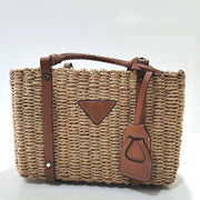 Raffia Summer Bag for Women, Natural Summer Vacation Purse in Beige, styled as a SheSelects summer accessory