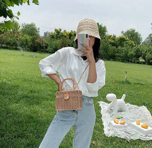 Straw Summer Bag for Women, Natural Summer Vacation Purse