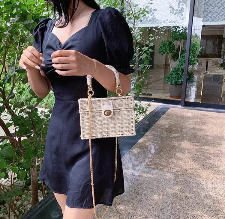 Straw Summer Bag for Women, Natural Summer Vacation Purse
