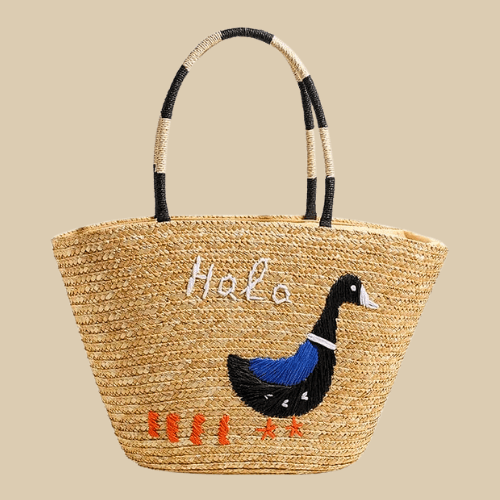 Straw Summer Bag for Women, Natural Summer Vacation Purse