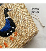 Straw Summer Bag for Women, Natural Summer Vacation Purse in Khaki, styled as a SheSelects summer accessory