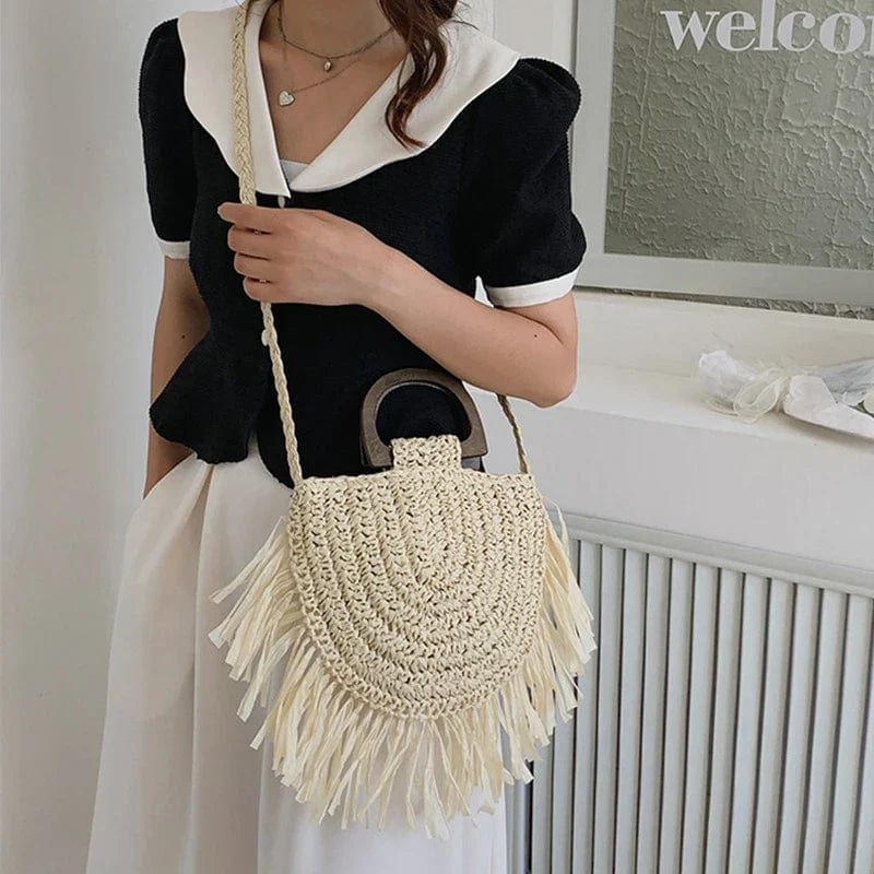 Straw Summer Bag for Women, Natural Summer Vacation Purse