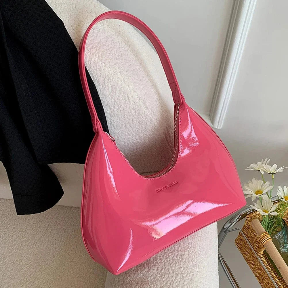 Vegan Leather Handbag for Women, Everyday City Purse in Coffee, styled as a SheSelects summer accessory